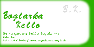 boglarka kello business card